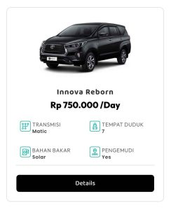 rental innova reborn Jakarta Barat