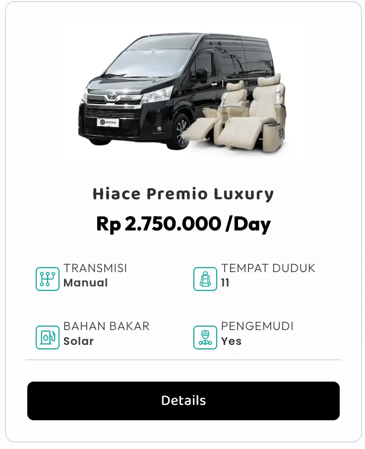 rental hiace luxury semarang