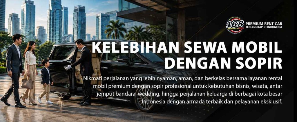 Layanan rental mobil premium dengan sopir profesional untuk perjalanan bisnis, wisata keluarga, dan antar jemput bandara di Indonesia